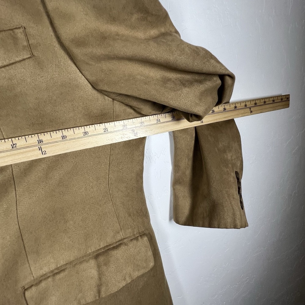 Lauren Ralph Lauren Jacket Mens 44S Beige Blazer Faux Suede Office Sport Coat - Picture 6 of 13